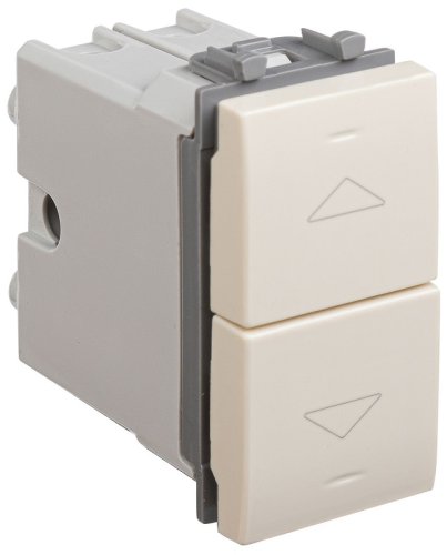 Выключатель жалюзи без фиксации модульный DKC Avanti 2-кл. 1 мод. ванильная дымка картинка